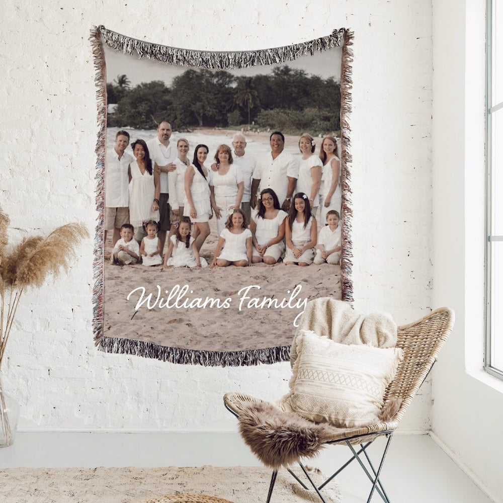 Personalized Photo Woven Blanket