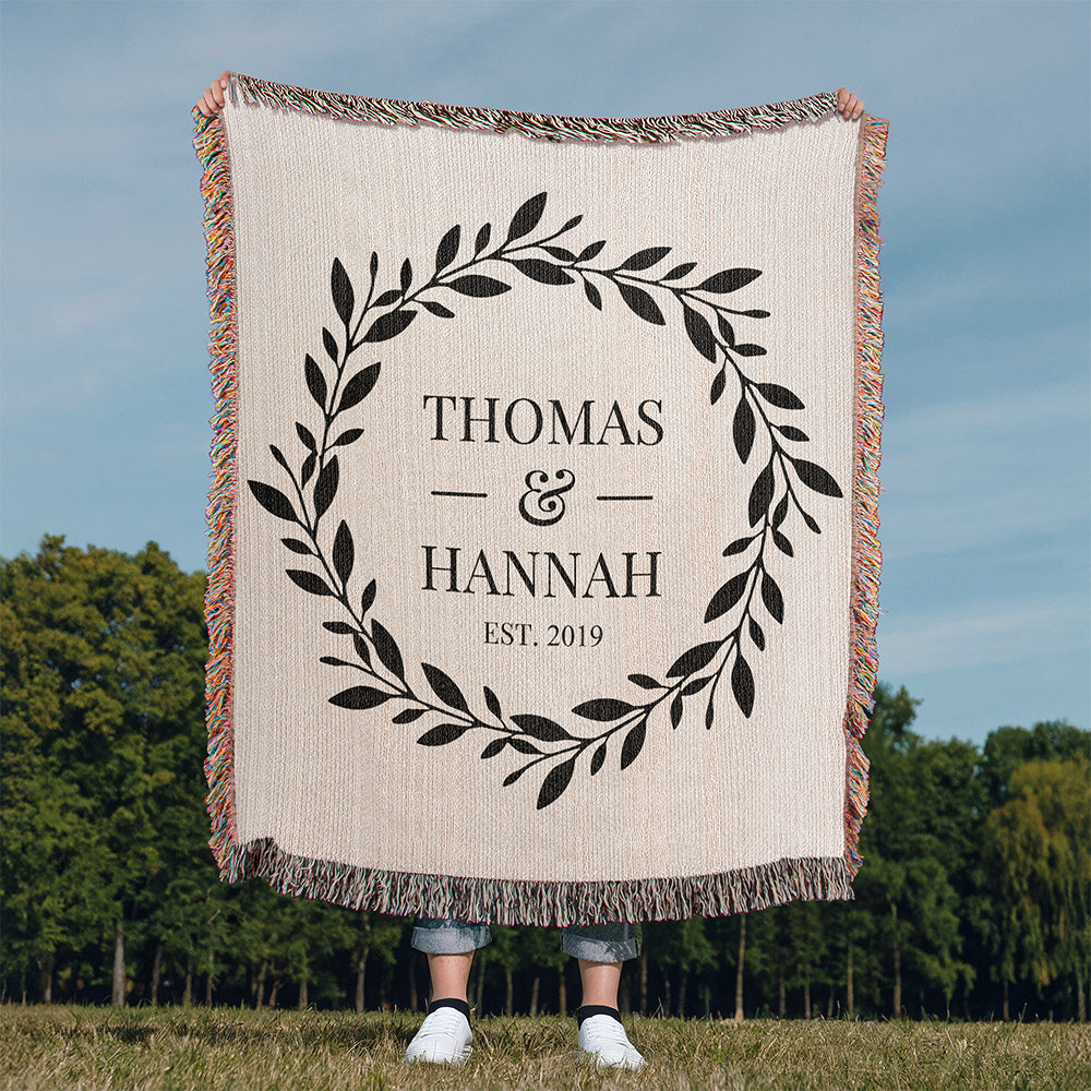 Personalized Anniversary Woven Blanket Blanket