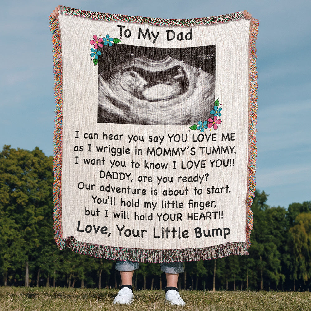 Personalized Daddy To Be Woven Blanket