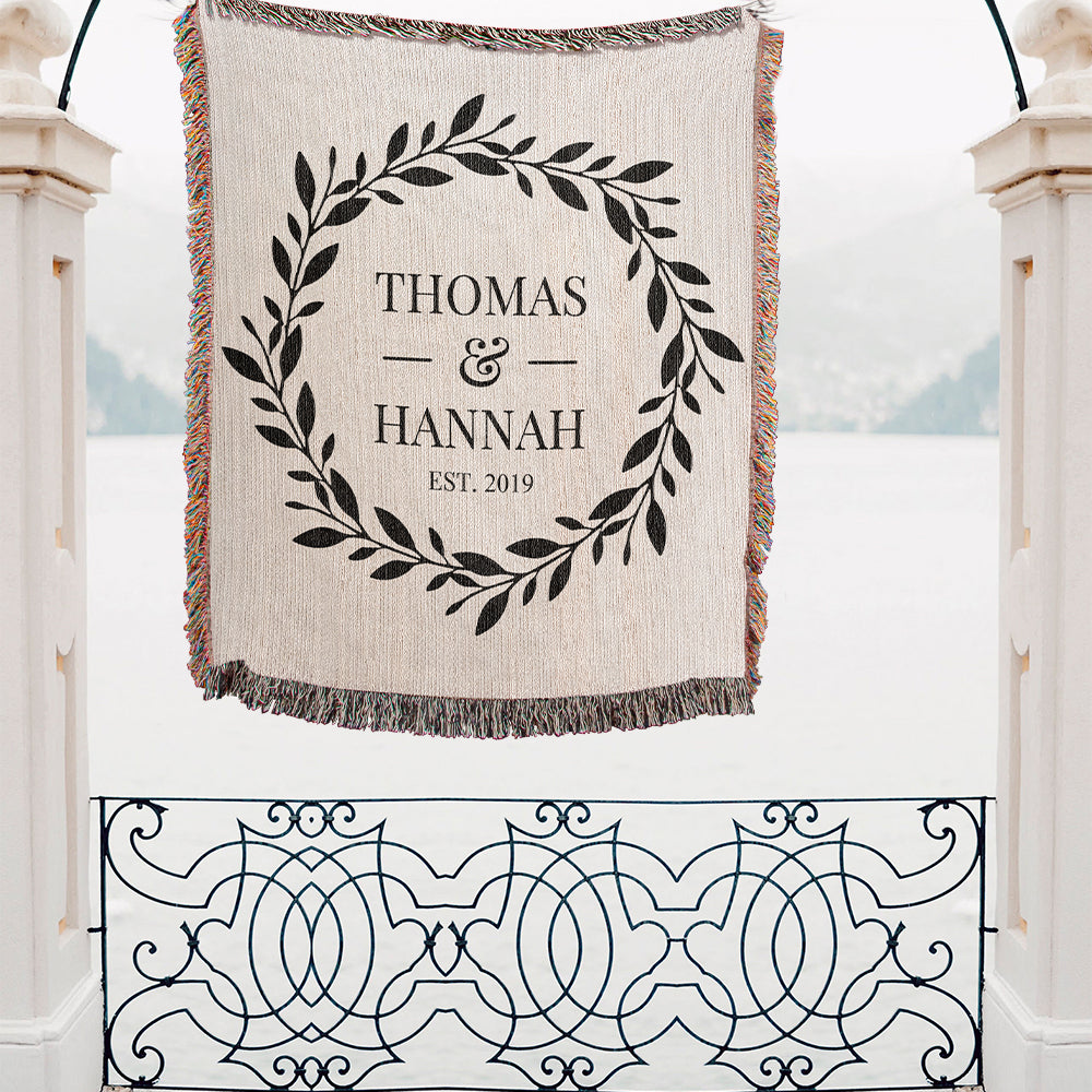 Personalized Anniversary Woven Blanket Blanket