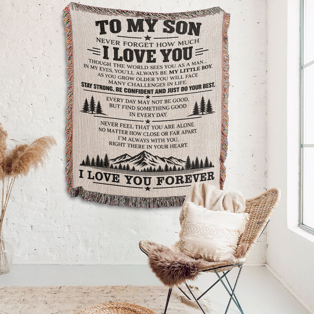 To My Son - Woven Blanket
