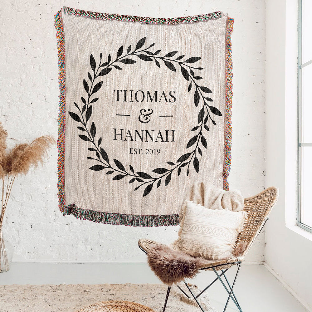Personalized Anniversary Woven Blanket Blanket