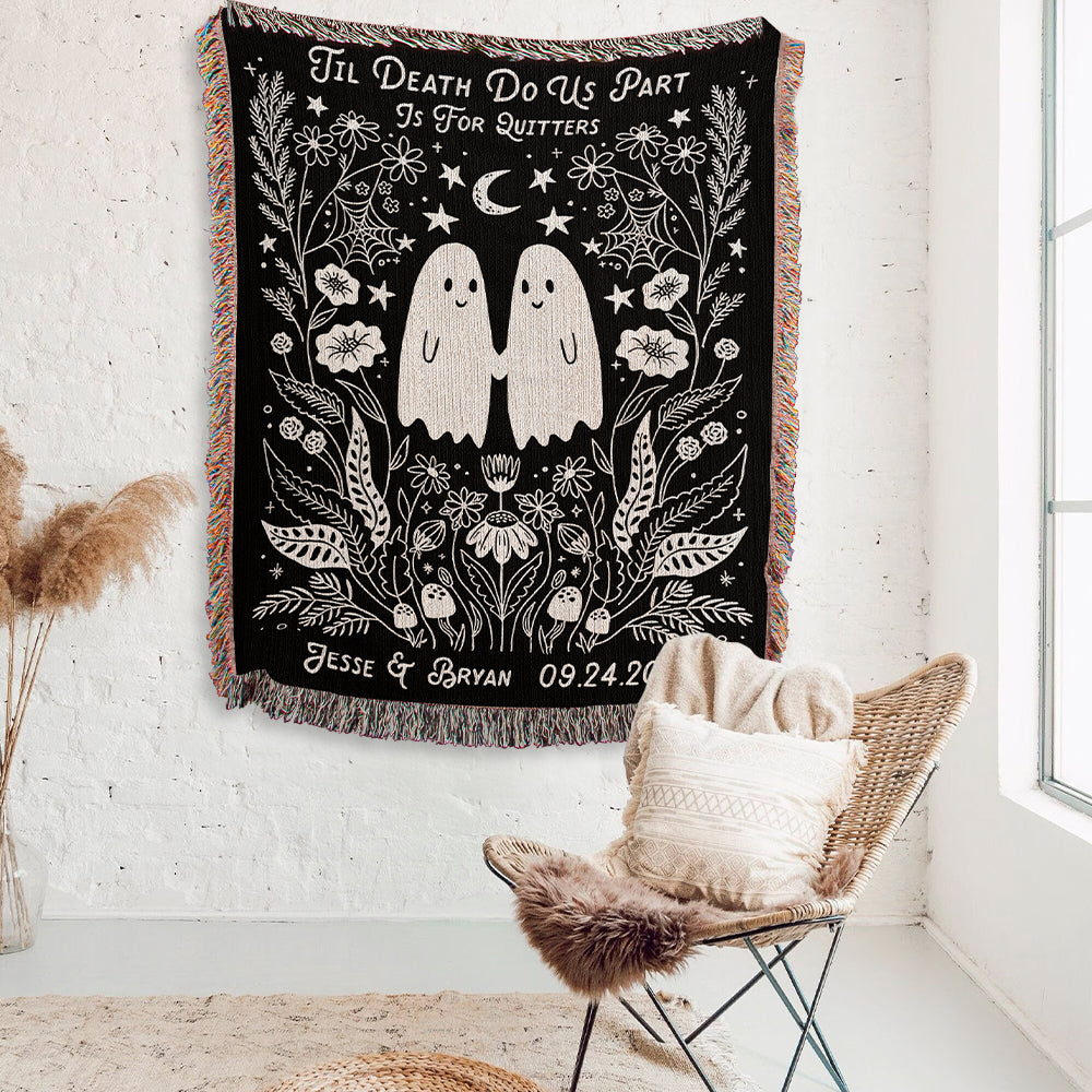 Personalized 'Til Death' Woven Blanket