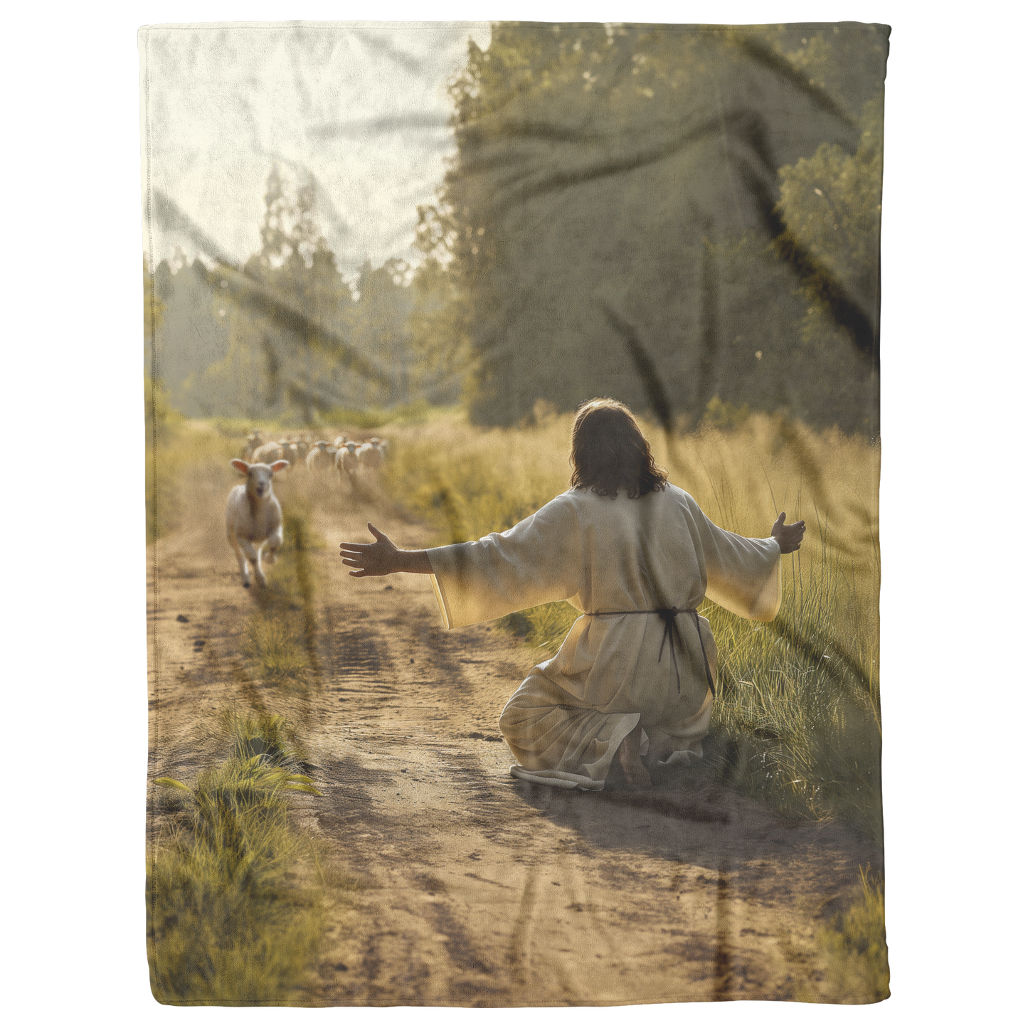 Lamb_Runs_to_Jesus_Fleece_Blanket_V_Blanket_AS_Flat_Mockup.png