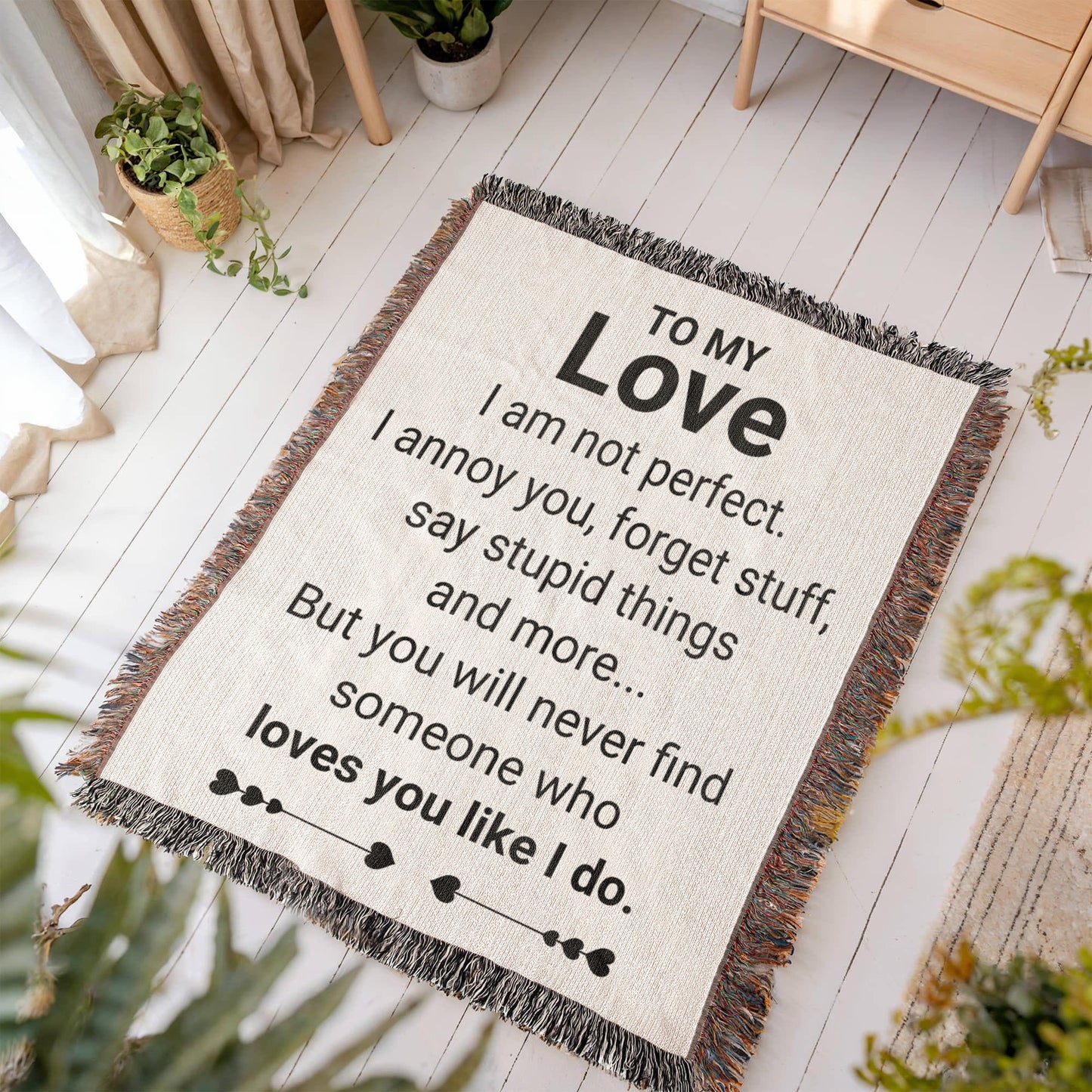 To My Love - American Woven Blanket