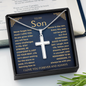 To My Son - Engrave Cross Necklace