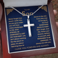 To My Son - Engrave Cross Necklace