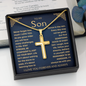 To My Son - Engrave Cross Necklace