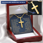 To My Son - Engrave Cross Necklace