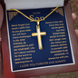 To My Son - Engrave Cross Necklace