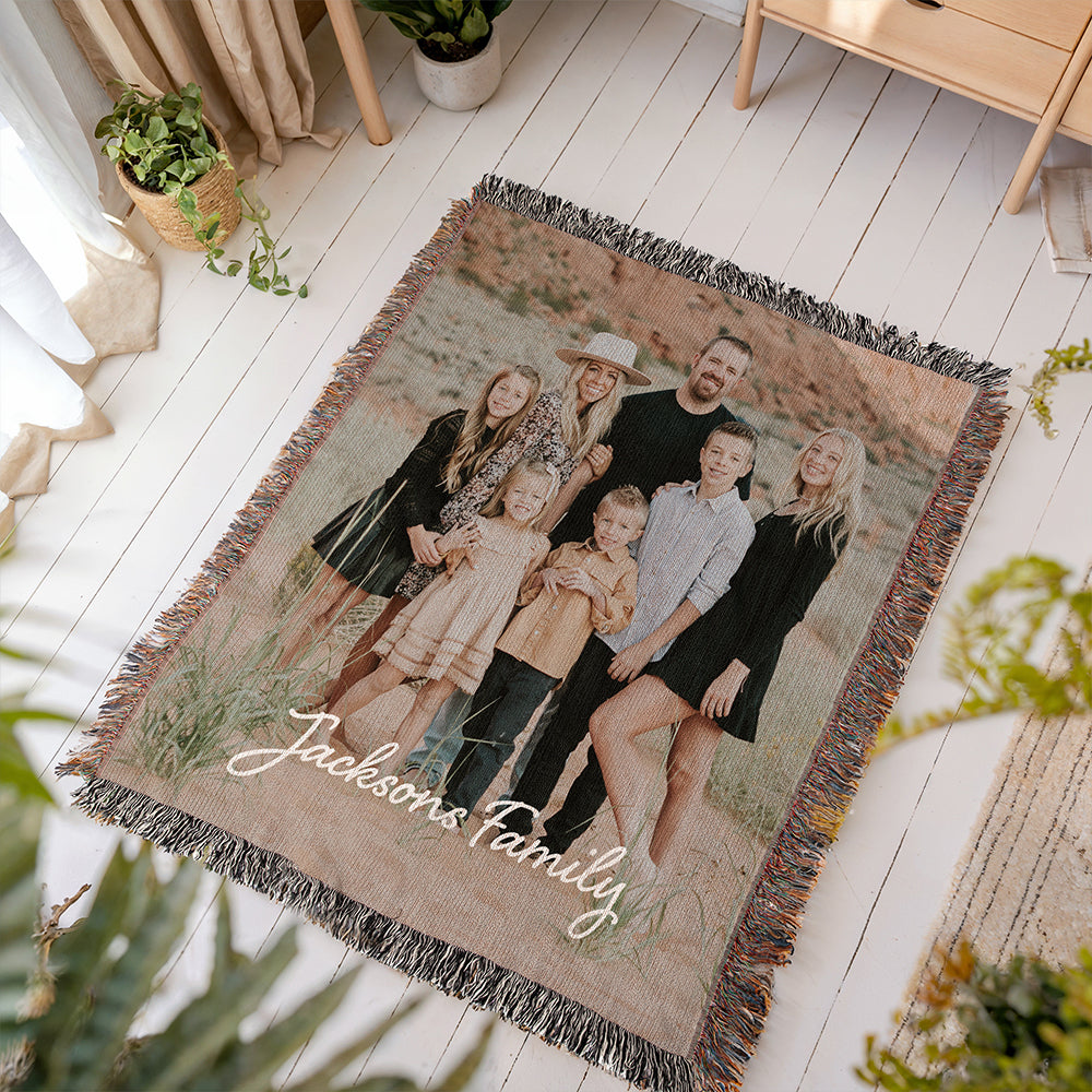 Personalized Photo Woven Blanket