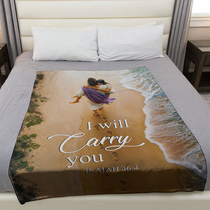 I Will Carry You Fleece Blanket