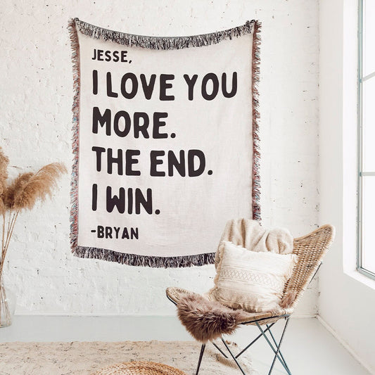 Personalized Couple Love Woven Blanket