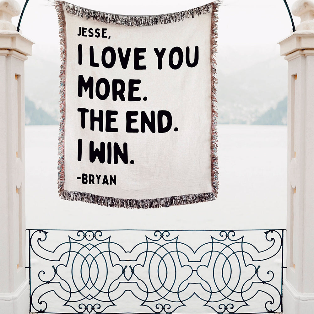 Personalized Couple Love Woven Blanket