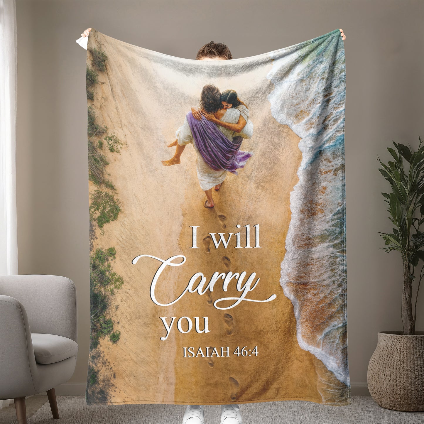 I Will Carry You Fleece Blanket