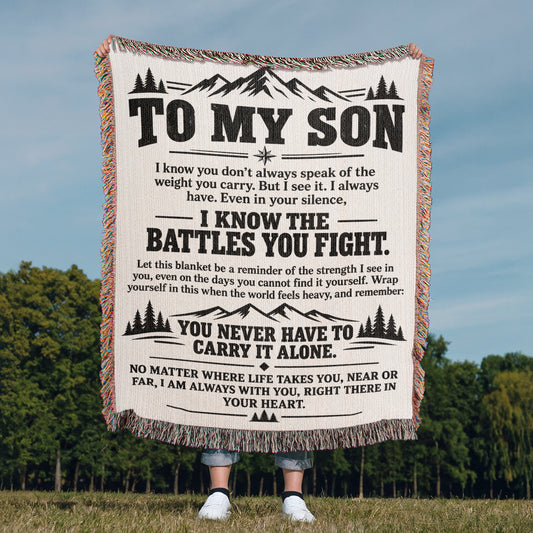 To My Son - Woven Blanket
