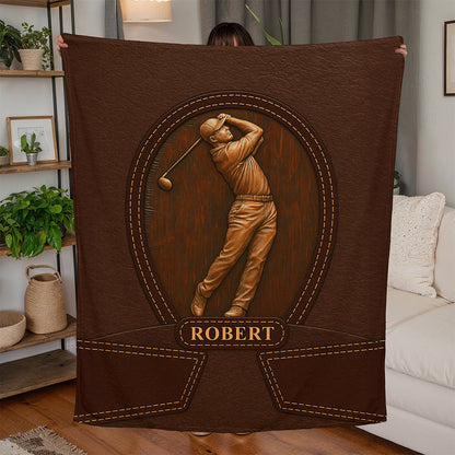 The Golfer's Legacy - Personalized Fleece Blanket