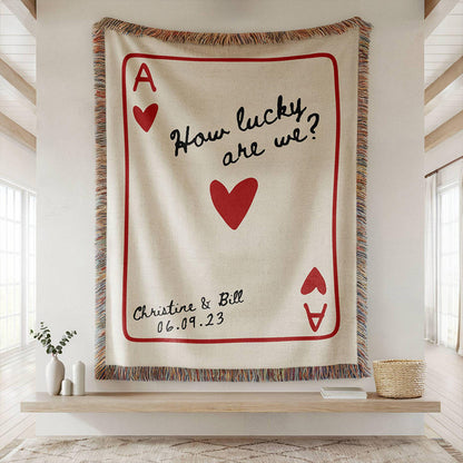 Personalized Anniversary Woven Blanket