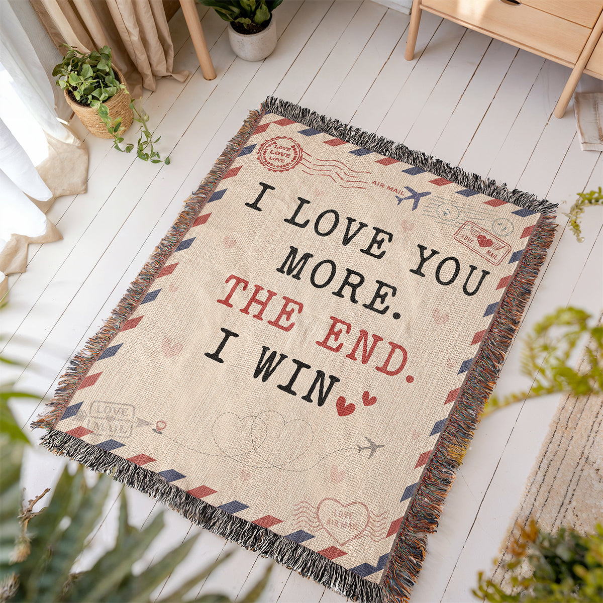 Love You More Woven Blanket