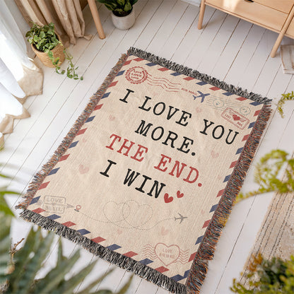 Love You More Woven Blanket