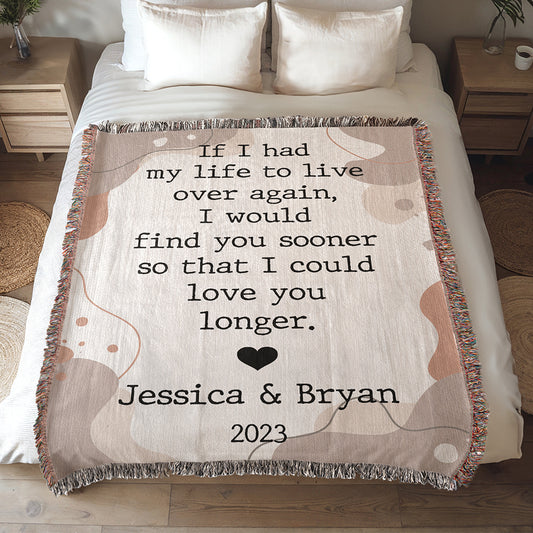 Personalized Couple Love Woven Blanket