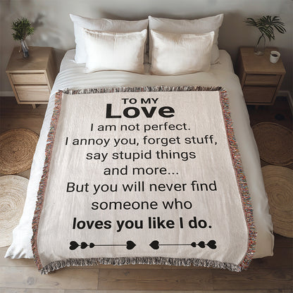 To My Love - American Woven Blanket