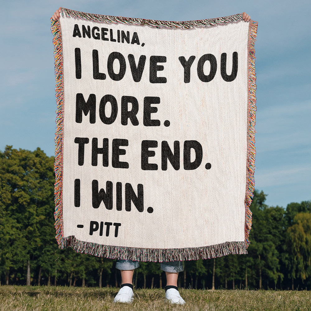 Personalized Couple Love Woven Blanket