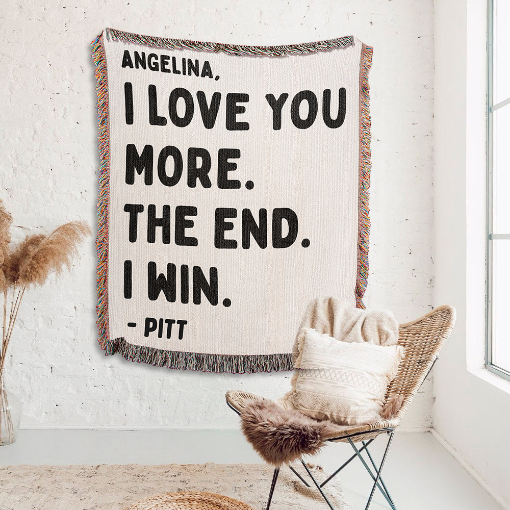 Personalized Couple Love Woven Blanket