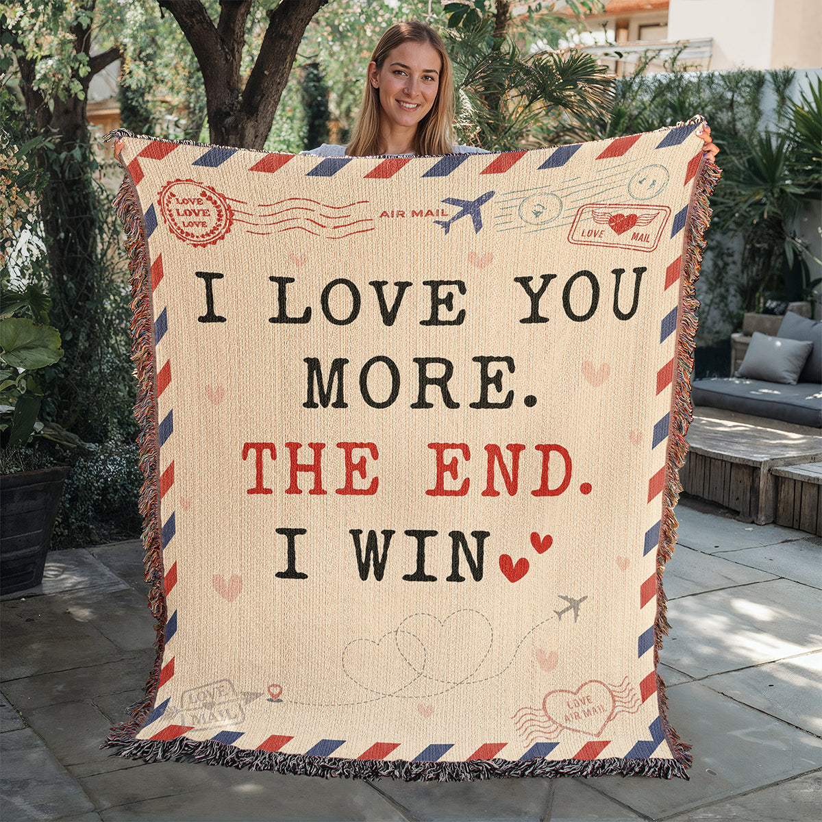 Love You More Woven Blanket