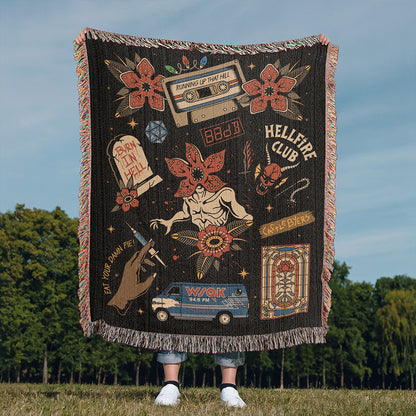 Stranger Things Fanart Woven Blanket