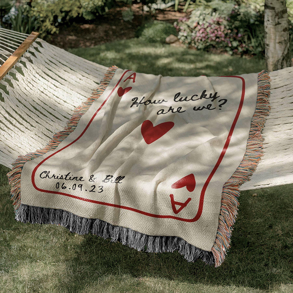 Personalized Anniversary Woven Blanket