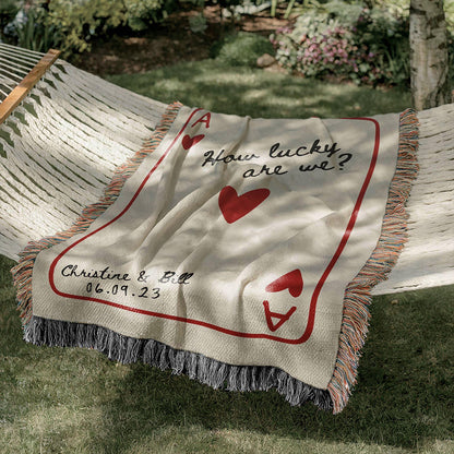 Personalized Anniversary Woven Blanket