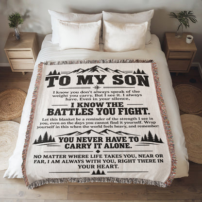To My Son - Woven Blanket