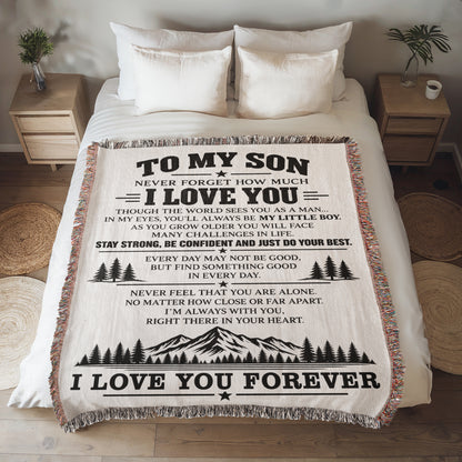 To My Son - Woven Blanket