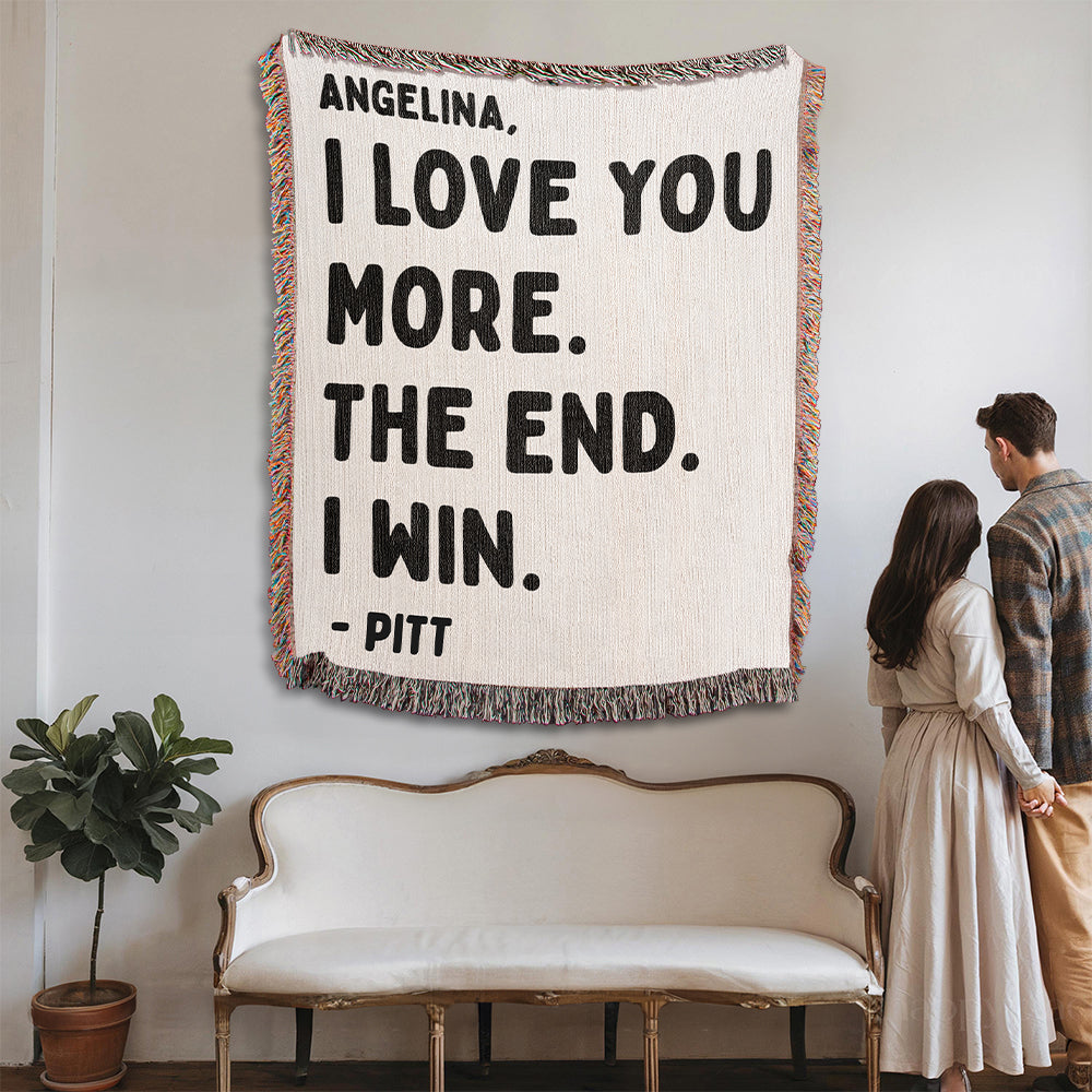 Personalized Couple Love Woven Blanket
