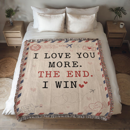 Love You More Woven Blanket