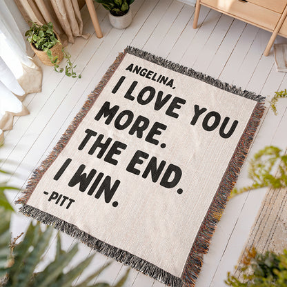 Personalized Couple Love Woven Blanket