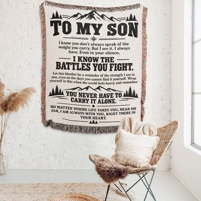 To My Son - Woven Blanket