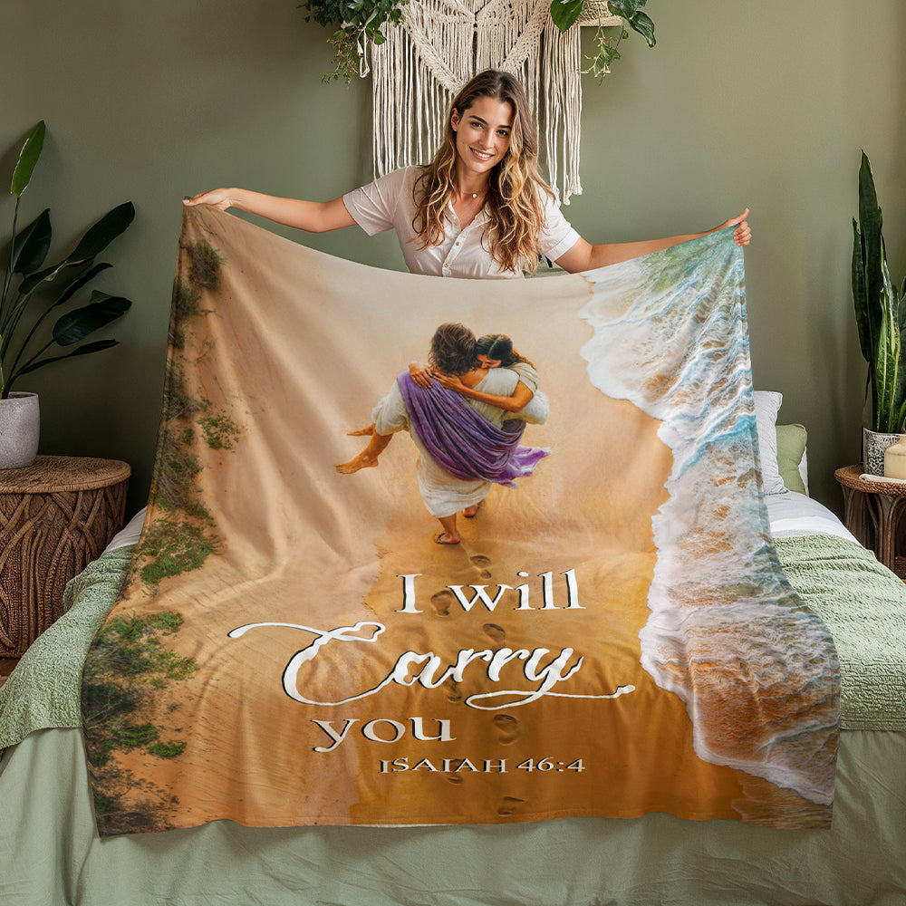 I Will Carry You Fleece Blanket