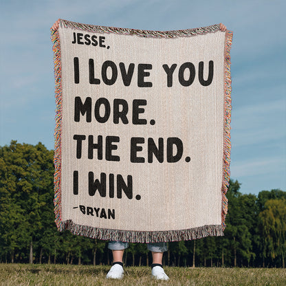 Personalized Couple Love Woven Blanket