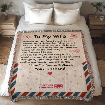 Love Letter To My Wife - Woven Blanket