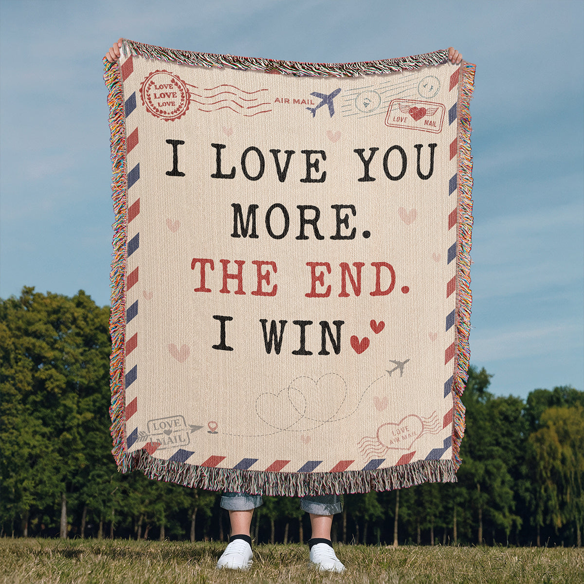 Love You More Woven Blanket