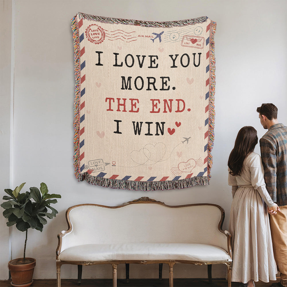 Love You More Woven Blanket