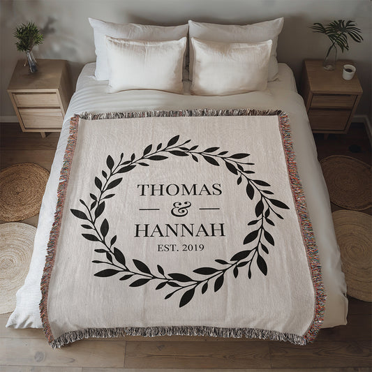 Personalized Anniversary Woven Blanket Blanket