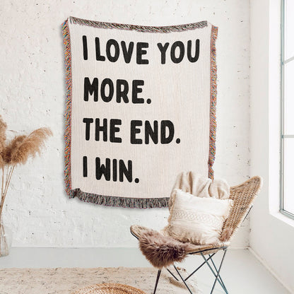 Funny Love Woven Blanket