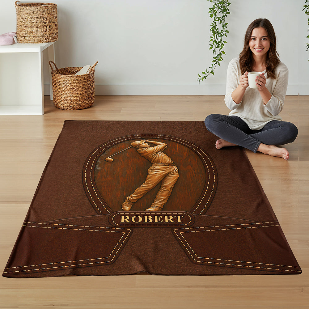 The Golfer's Legacy - Personalized Fleece Blanket