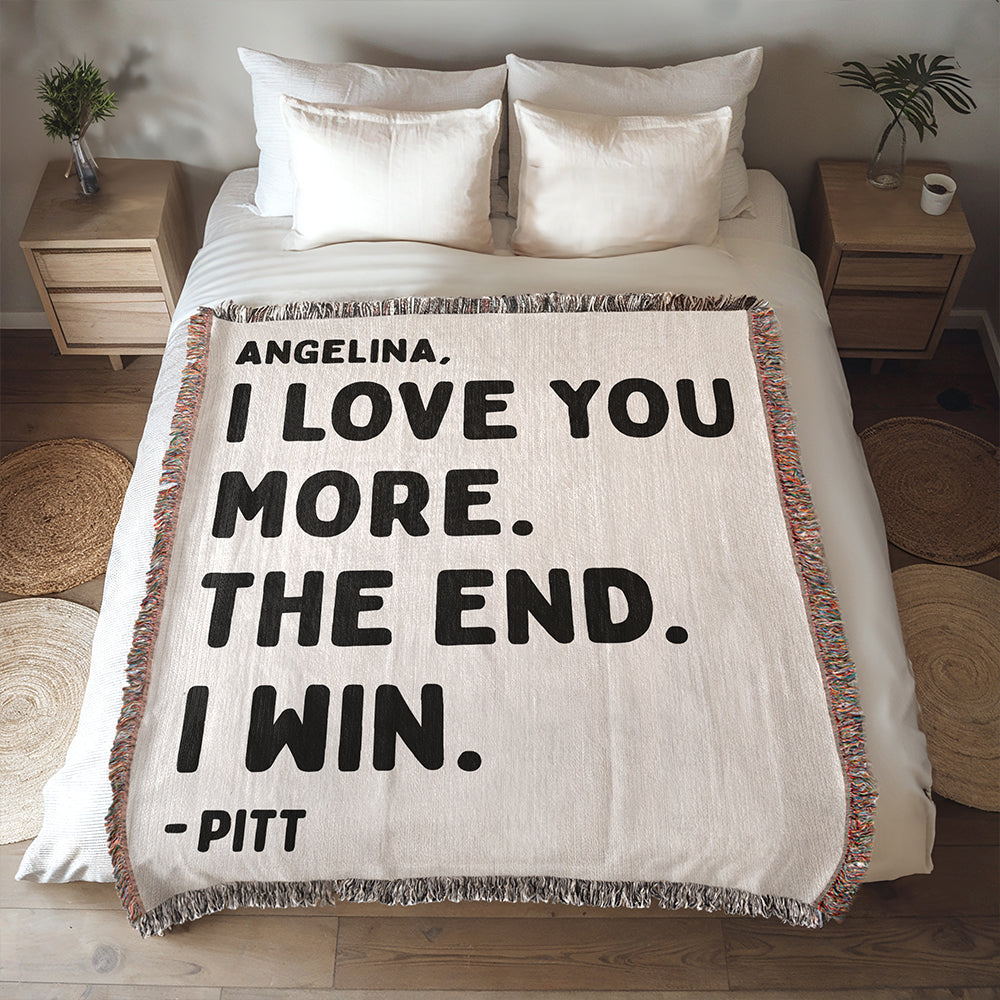 Personalized Couple Love Woven Blanket