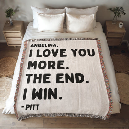 Personalized Couple Love Woven Blanket