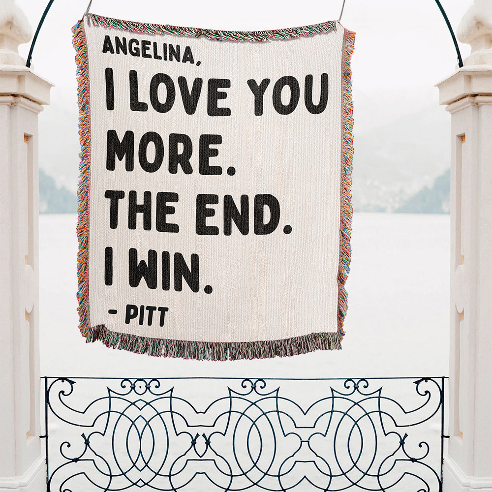 Personalized Couple Love Woven Blanket