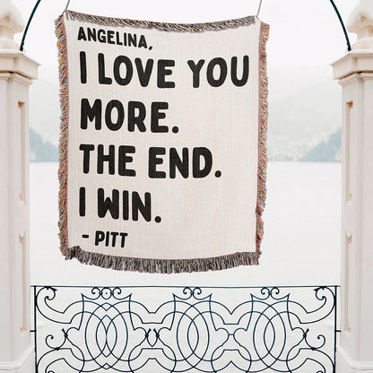 Personalized Couple Love Woven Blanket